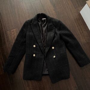 H&M Boucle Blazer with Gold Buttons Size S
